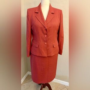 Le Suit Coral Suit with Scarf